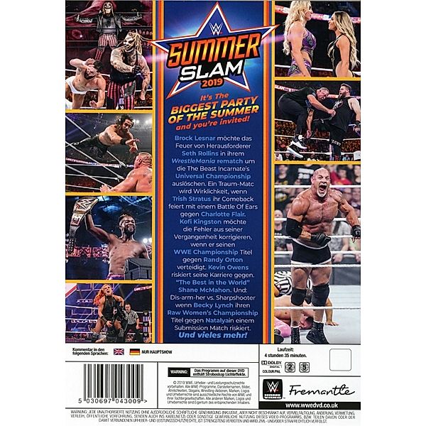 Wwe: Wwe:Summerslam 2019 (Rucksack), Wwe