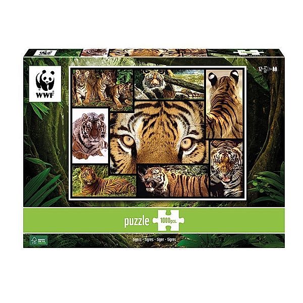 AMBASSADOR, Carletto Deutschland WWF - Tiger 1000 Teile (Puzzle)