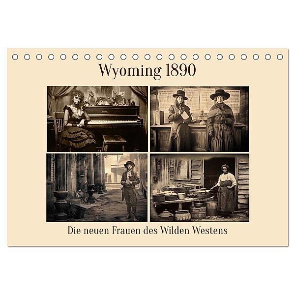 Wyoming 1890 (Tischkalender 2024 DIN A5 quer), CALVENDO Monatskalender, Eva Ola Feix