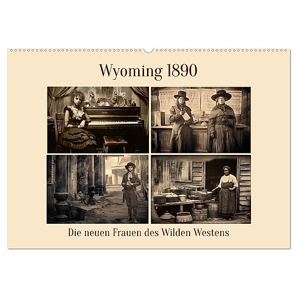 Wyoming 1890 (Wandkalender 2024 DIN A2 quer), CALVENDO Monatskalender, Eva Ola Feix