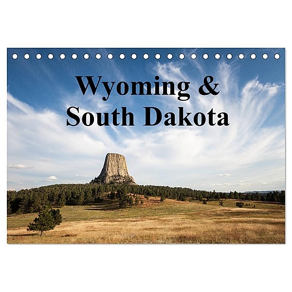Wyoming & South Dakota (Tischkalender 2024 DIN A5 quer), CALVENDO Monatskalender, Wolfgang Wörndl