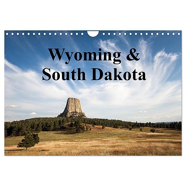 Wyoming & South Dakota (Wandkalender 2024 DIN A4 quer), CALVENDO Monatskalender, Wolfgang Wörndl