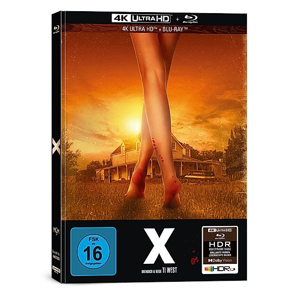 X - 2-Disc Limited Collector's Edition im Mediabook (4K Ultra HD), Ti West