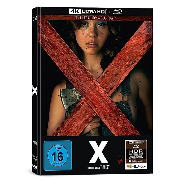 X - 2-Disc Limited Collector's Edition im Mediabook (4K Ultra HD), Ti West