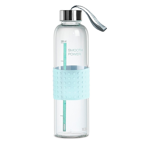 Xavax Glasflasche, 500ml, mit Markierung, Schlaufe, für Kohlensäure u. heiß/kalt