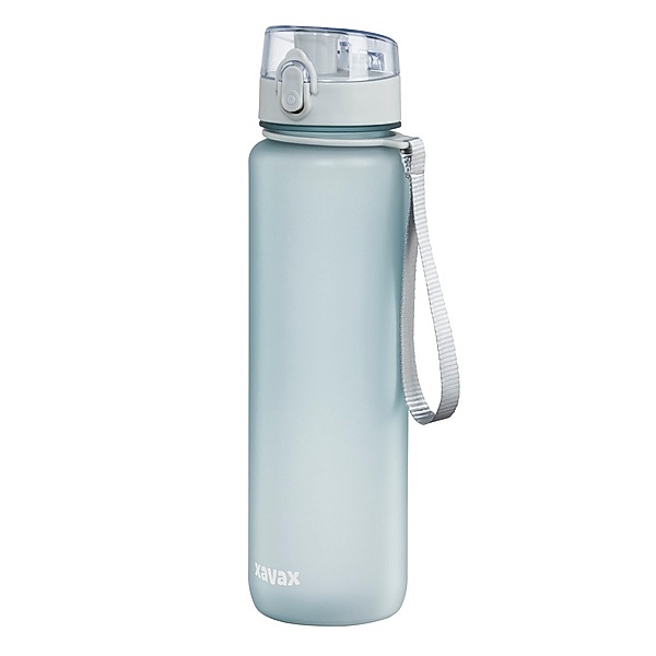 Xavax Sport-Trinkflasche, 1 l, auslaufsicher, Schlaufe, Einhandverschluss,  Blau | Weltbild.de