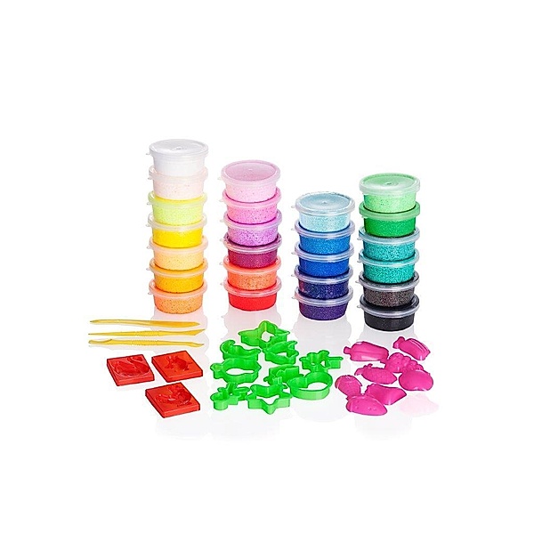 XL-Set Modelliermasse, 24 Farben mit Zubehör