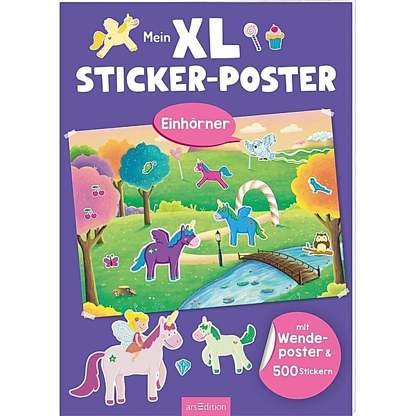XL Sticker-Poster: Mein XL Sticker-Poster Einhörner