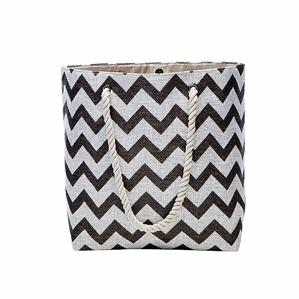 XL Strandtasche Chevron, grau