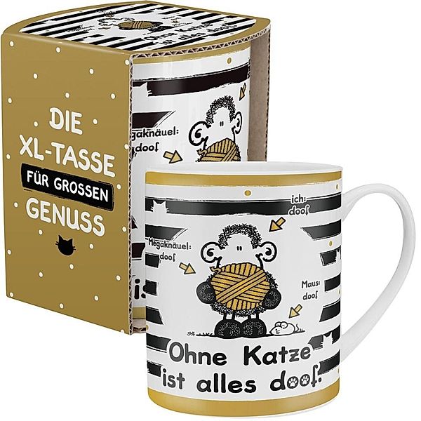 XL-Tasse Ohne Katze ist alles doof