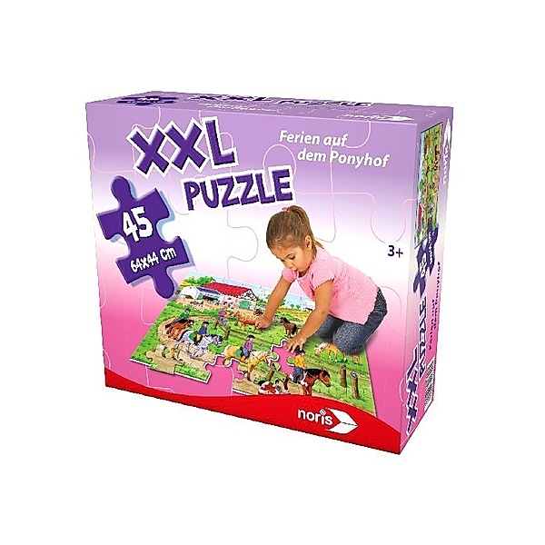 Noris XXL Puzzle – Ferien auf dem Ponyhof 45-teilig