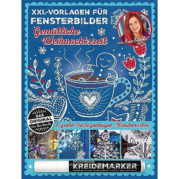 XXL Vorlagen für Fensterbilder, Gemütliche Weihnachtszeit von Bine Brändle, Bine Brändle