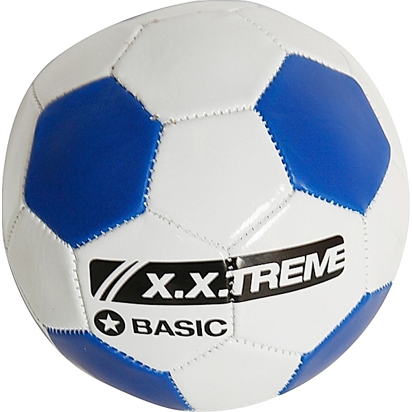 XXtreme Fußball, Größe 2, weiß/blau, PVC, unaufgeblasen