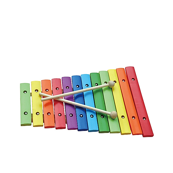 New Classic Toys Xylophon mit 12 Tönen und Schläger in bunt