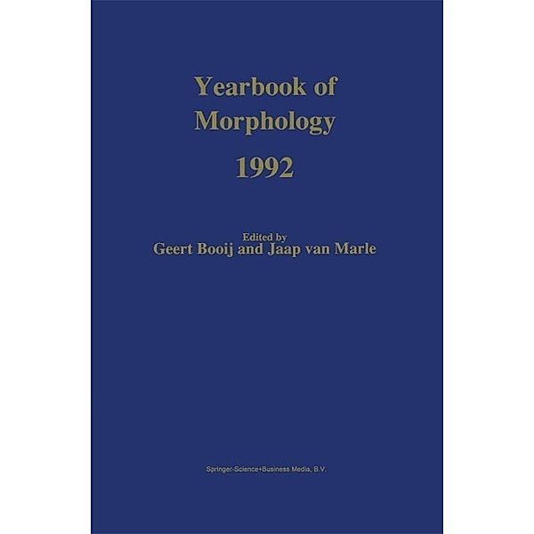 Yearbook of Morphology 1992 / Yearbook of Morphology