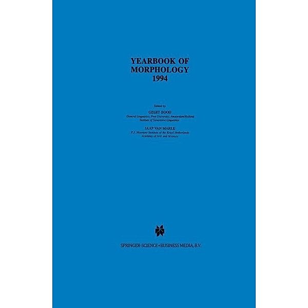 Yearbook of Morphology 1994 / Yearbook of Morphology