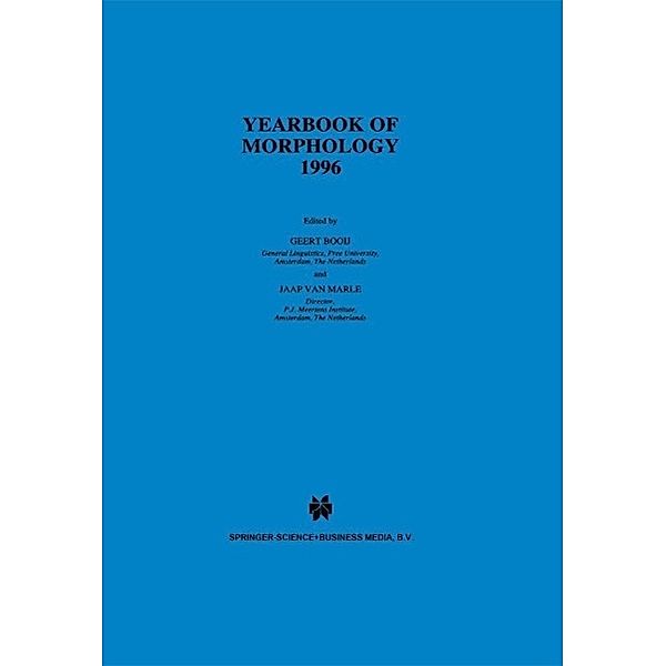 Yearbook of Morphology 1996 / Yearbook of Morphology