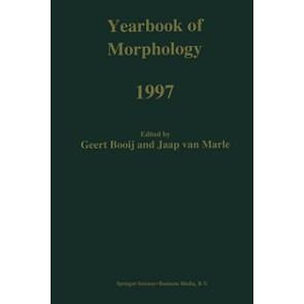 Yearbook of Morphology 1997 / Yearbook of Morphology