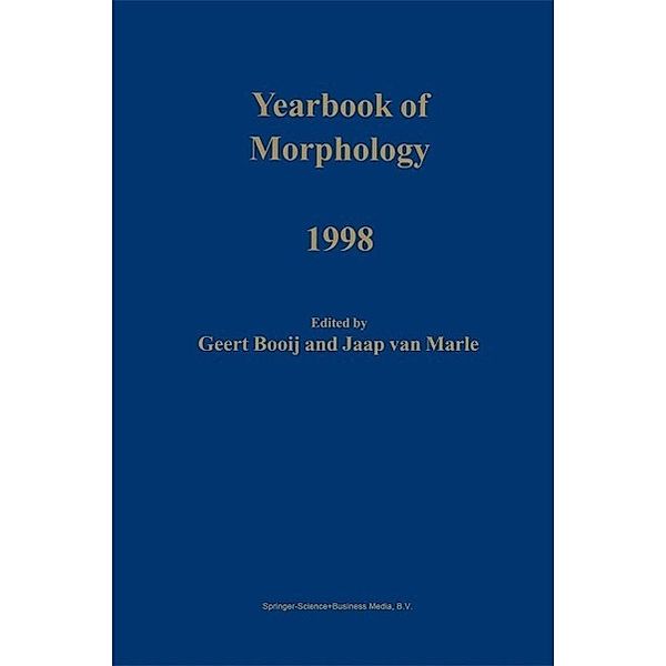 Yearbook of Morphology 1998 / Yearbook of Morphology