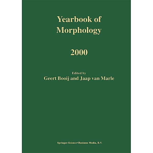 Yearbook of Morphology 2000 / Yearbook of Morphology
