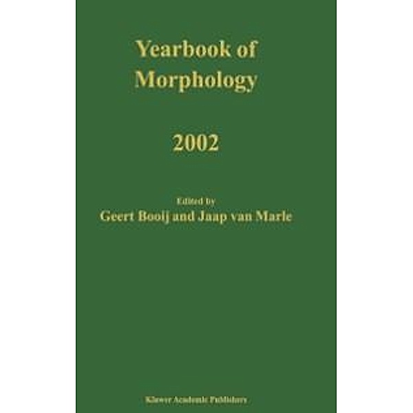 Yearbook of Morphology 2002 / Yearbook of Morphology