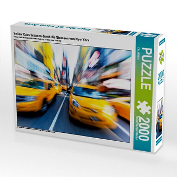 Yellow Cabs brausen durch die Strassen von New York (Puzzle), Calvendo