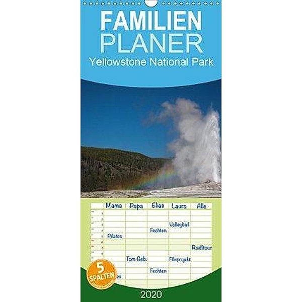 Yellowstone National Park - Familienplaner hoch (Wandkalender 2020 , 21 cm x 45 cm, hoch), Ralf Kaiser