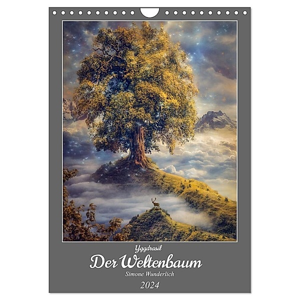 Yggdrasil - Der Baum des Lebens (Wandkalender 2024 DIN A4 hoch), CALVENDO Monatskalender, Simone Wunderlich
