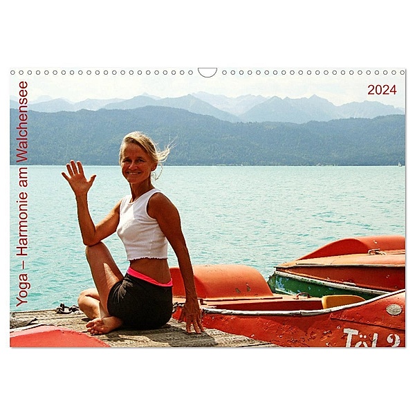Yoga - Harmonie am Walchensee (Wandkalender 2024 DIN A3 quer), CALVENDO Monatskalender, Isabella Thiel