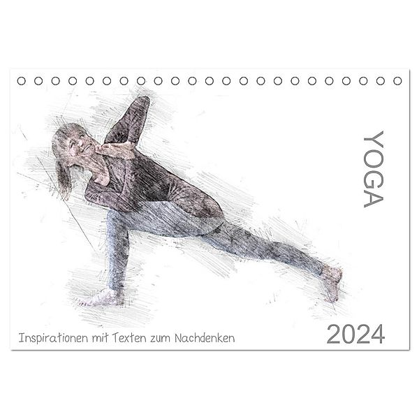 YOGA Inspirationen mit Texten zum Nachdenken (Tischkalender 2024 DIN A5 quer), CALVENDO Monatskalender, Isabella Thiel