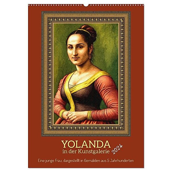 Yolanda in der Kunstgalerie (Wandkalender 2024 DIN A2 hoch), CALVENDO Monatskalender, Werner Braun