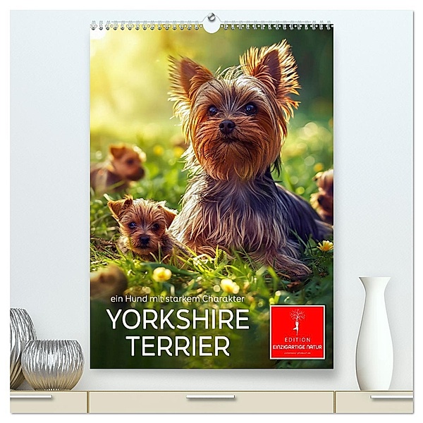 Yorkshire Terrier - ein Hund mit starkem Charakter (hochwertiger Premium Wandkalender 2025 DIN A2 hoch), Kunstdruck in Hochglanz, Calvendo, Peter Roder