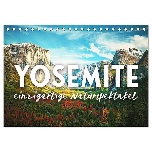 Yosemite - Einzigartige Naturspektakel (Tischkalender 2025 DIN A5 quer), CALVENDO Monatskalender, Calvendo, Happy Monkey