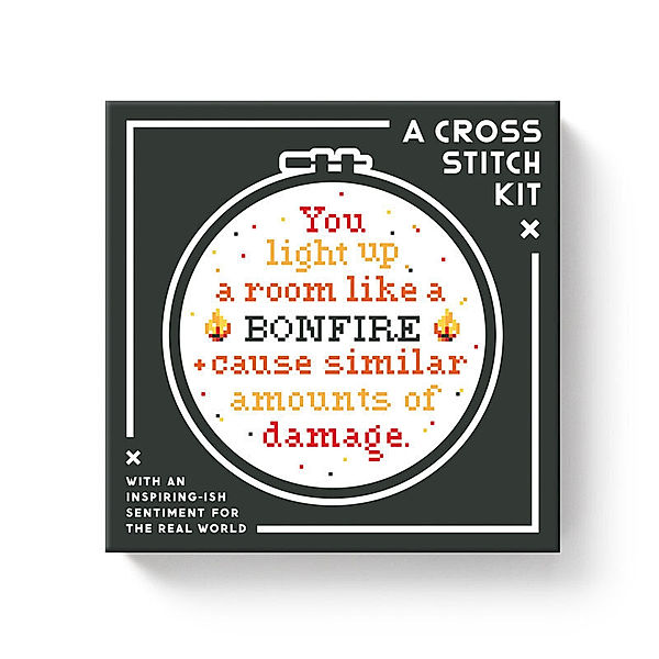 You Light Up A Room Cross Stitch Kit, Brass Monkey, Galison