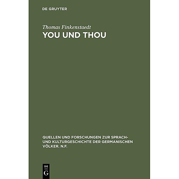 You und thou / Quellen und Forschungen zur Sprach- und Kulturgeschichte der germanischen Völker. N.F. Bd.10(134), Thomas Finkenstaedt