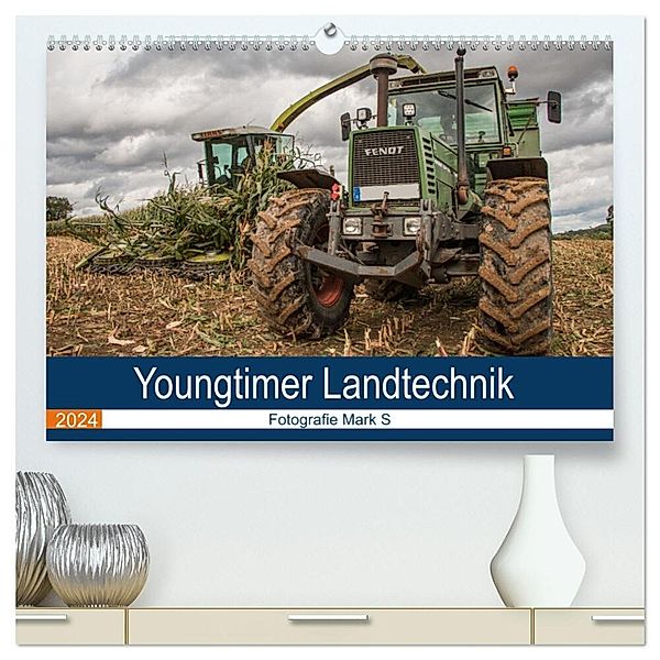 Youngtimer Landtechnik (hochwertiger Premium Wandkalender 2024 DIN A2 quer), Kunstdruck in Hochglanz, Mark Säemann