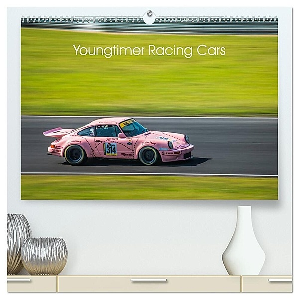 Youngtimer Racing Cars (hochwertiger Premium Wandkalender 2024 DIN A2 quer), Kunstdruck in Hochglanz, Pixel in Paradise
