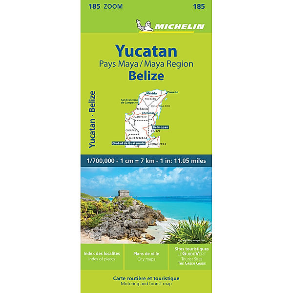 Yucatan & the Mayan Region - Zoom Map 185, Michelin