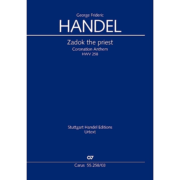 Zadok the priest. Coronation Anthem I (Klavierauszug), Georg Friedrich Händel