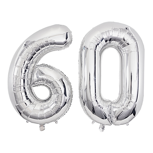 Zahlen-Luftballons (Alter: 60)