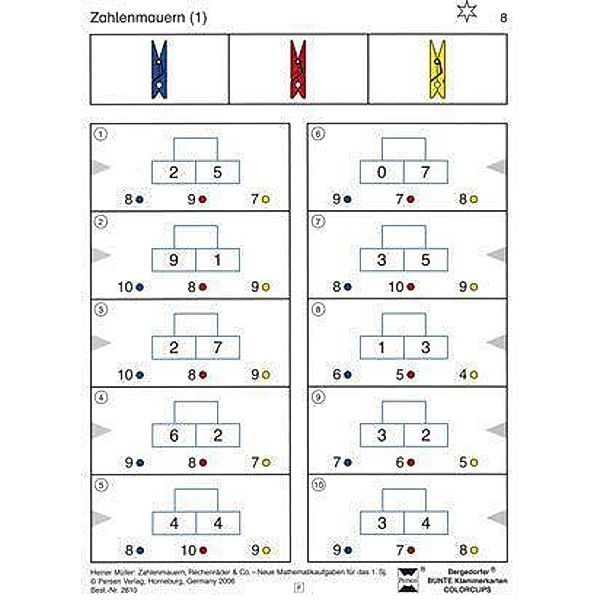 Zahlenmauern, Rechenräder & Co., 1. Schuljahr, Heiner Müller