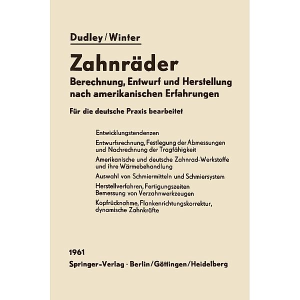 Zahnräder, Darle W. Dudley