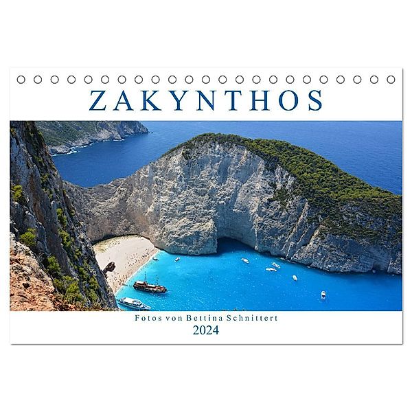 Zakynthos 2024 (Tischkalender 2024 DIN A5 quer), CALVENDO Monatskalender, Bettina Schnittert