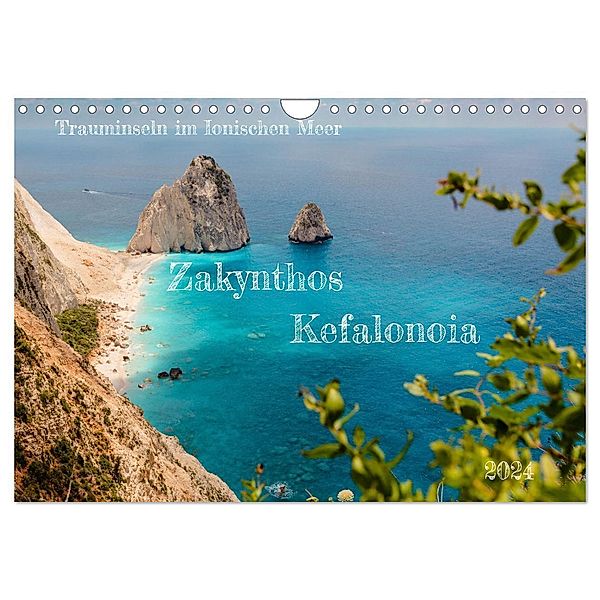 Zakynthos und Kefalonia Trauminseln im Ionischen Meer (Wandkalender 2024 DIN A4 quer), CALVENDO Monatskalender, Mike Hans Steffl