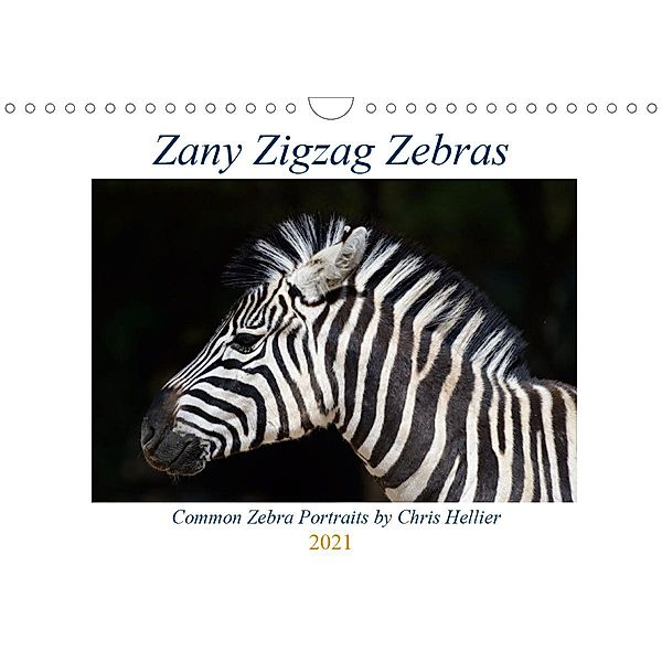 Zany Zigzag Zebras (Wall Calendar 2021 DIN A4 Landscape), Chris Hellier