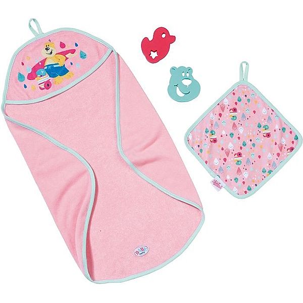 Zapf Zapf BABY born® Bath Handtuch mit Kapuze und Schwamm