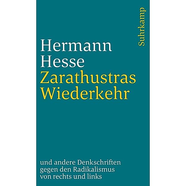 Zarathustras Wiederkehr, Hermann Hesse