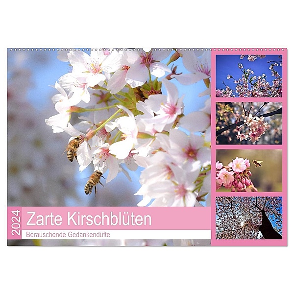 Zarte Kirschblüten - Berauschende Gedankendüfte (Wandkalender 2024 DIN A2 quer), CALVENDO Monatskalender, Bettina Hackstein
