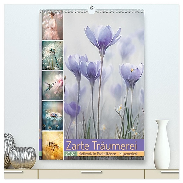 Zarte Träumerei (hochwertiger Premium Wandkalender 2024 DIN A2 hoch), Kunstdruck in Hochglanz, Cathrin Illgen