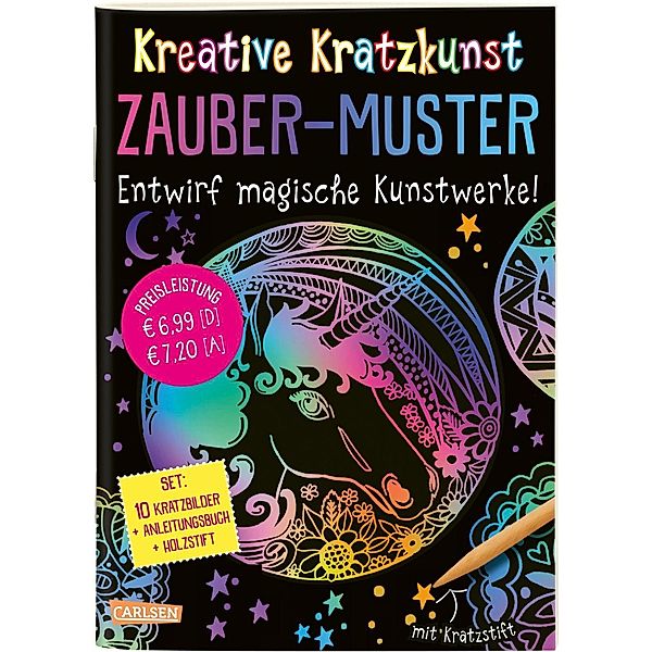 Zauber-Muster: Set mit 10 Kratzbildern, Anleitungsbuch und Holzstift / Kreative Kratzkunst Bd.16, Anton Poitier